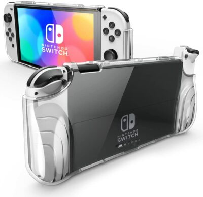 #ad MUMBA FIts For Nintendo Switch OLED 2021 Protective Clear Cover with TPU Grip $13.50