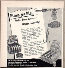 1956 Print Ad Mepps Original French Spinner Lures Boehm-Sheldon Antigo,WI