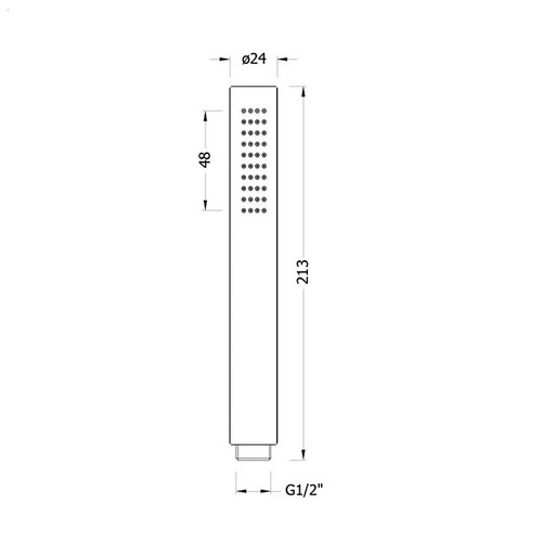 Aquadry Oria Duschkopf schwarz matt, 213 mm UVP 40 € - Bild 2 von 2