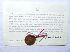 MONARCHICI RE ITALIA SAVOIA 1955 UMBERTO ALEXANDER MARIA PIA MEDAGLIA E LETTERA