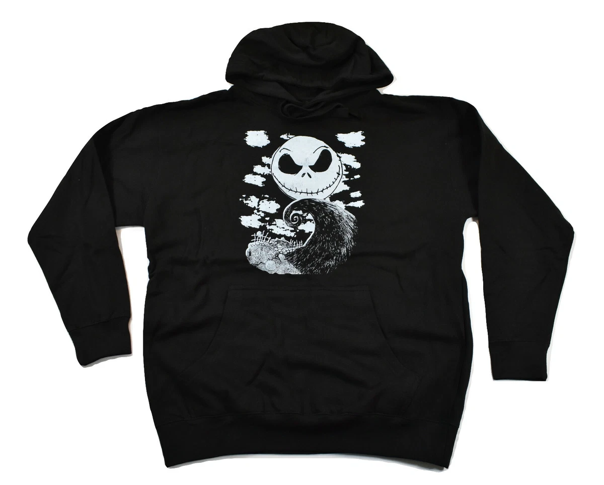 Disney Mens The Nightmare Before Christmas Jack Skellington Hoodie New M XL