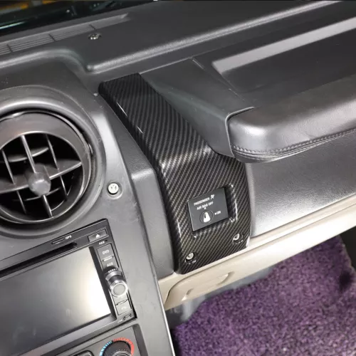 ABS Carbon Fiber Interior Center Console Trim Cover Set Fits Hummer H2 2003-2007 - Picture 5 of 30