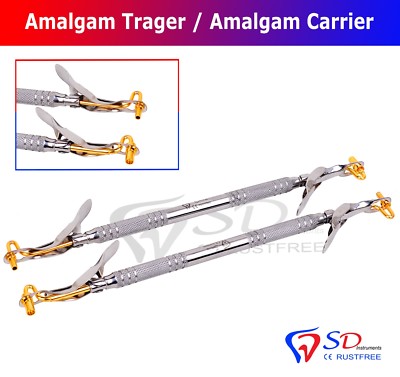 Amalgam Träger Doppelendig Set 2 - (Regulär / Groß ) Jumbo ) Zahnartzt Pflege