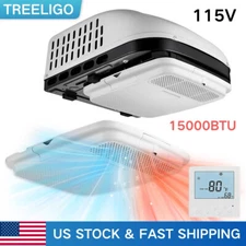 115V RV Air Conditioner 15000BTU Non-Ducted Rooftop AC Unit For Camper Trailer 