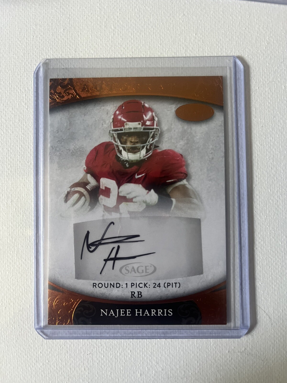 Najee Harris Sage Aspire Autograph #ASP48 Bronze
