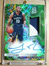2017-18 Ivan Rabb Spectra Rookie Green Scope Prizm Autograph Patch RC /49 🔥🔥🔥