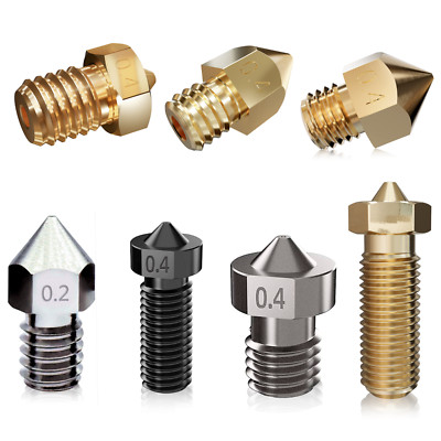 Düse Nozzle passend für Volcano V6 MK8 MK8 MK10 V5 3D Drucker Messing Edelstahl