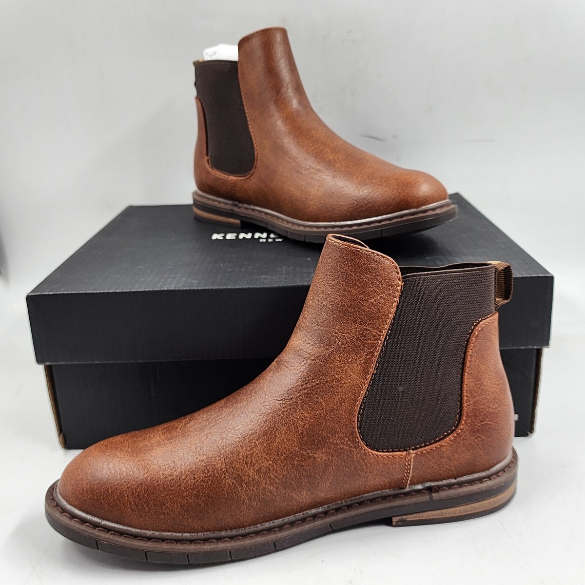Kenneth Cole New York Chelsea Boots Boys 1/12.5 Cognac Pull  display picture 2