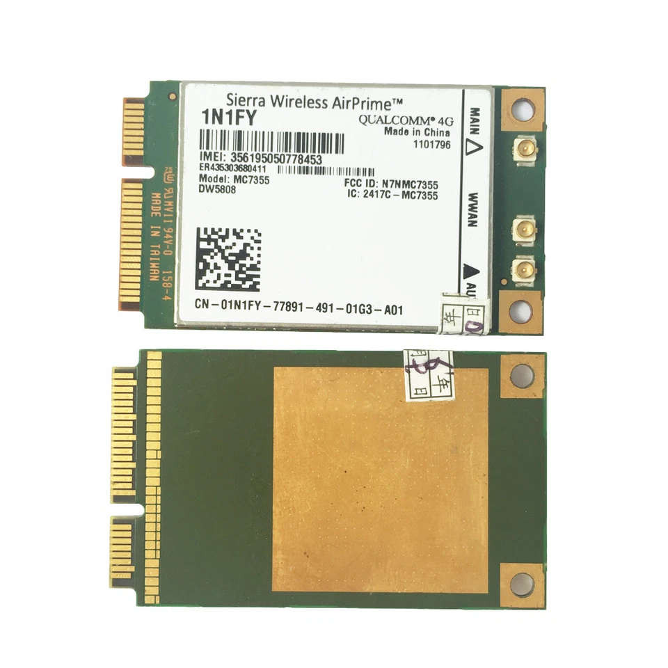 Dell 1N1FY DW5808 Sierra MC7355 4G LTE/HSPA for Latitude 3340 E5440 E7440 E7240 - Image 3 of 4