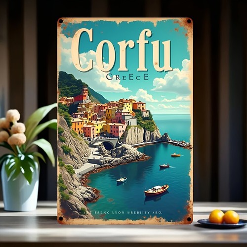 European Corfu Greece Rome Venice Italy Paris France Aluminum Sign 20cm x 30cm - Picture 2 of 31