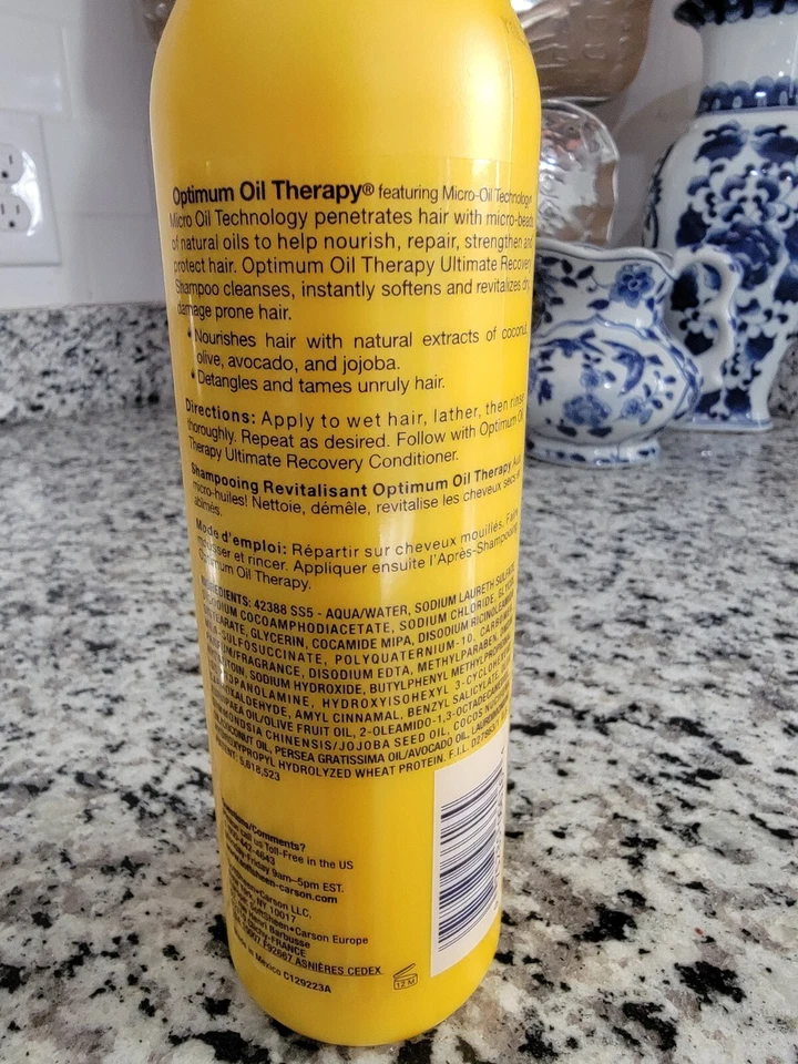 Lote de 2 champú SoftSheen-Carson Optimum Oil Therapy Ultimate Recovery 13,5 OZ Foto 3 de 3