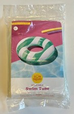 SUN SQUAD INFLATABLE SWIM TUBE 31 INCH DIAMETER NEW SEALED. AGES 9 
