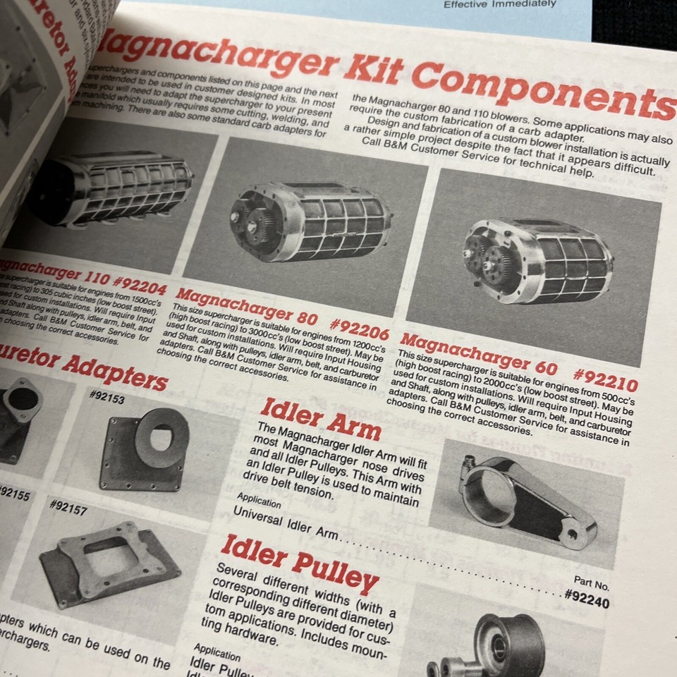 Original VINTAGE 1988 B&M PERFORMANCE Catalog Speed Racing Parts eBay