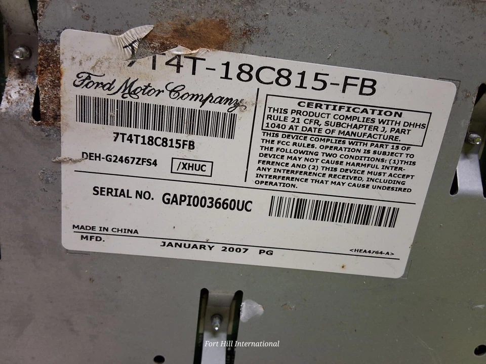 07 2007 Ford edge AM FM 6 disc CD radio receiver OEM 7T4T-18C815-FB - Image 2 of 3