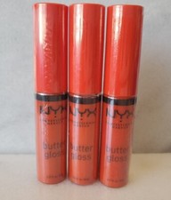  3 NYX BLG37 Butter Gloss Lip Gloss BLG37 Orangesicle