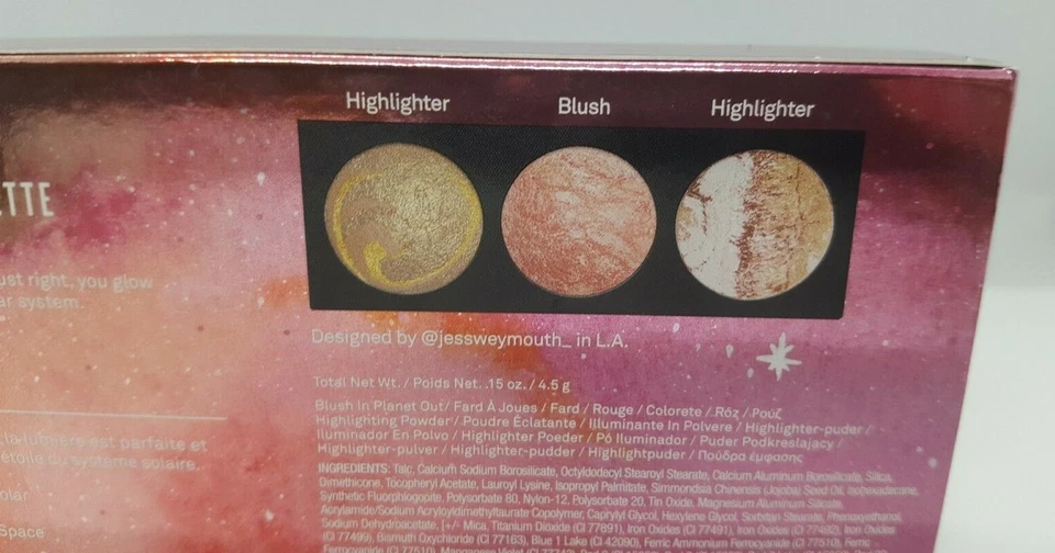 Smashbox Planetary Cheek Palette Blush Highlighter Contour 3 Shades NIB - Image 3 of 3
