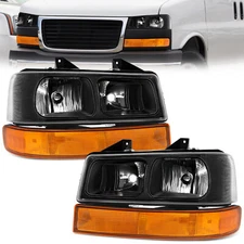 Headlight Kit For 2003-2021 Chevrolet Express 2500 LH RH Includes Parking Lights