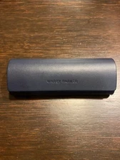 Warby Parker Eyeglass Hard Case Flip Top Dark Blue Magnetic Closure