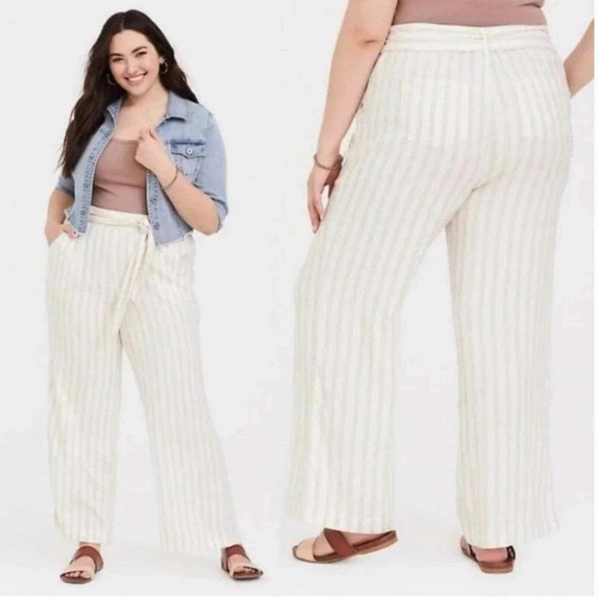 Torrid linen pants sale