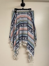 Girl’s Takara Girls Elephant Print Asymmetrical Tassled Skirt Size Large EUC!