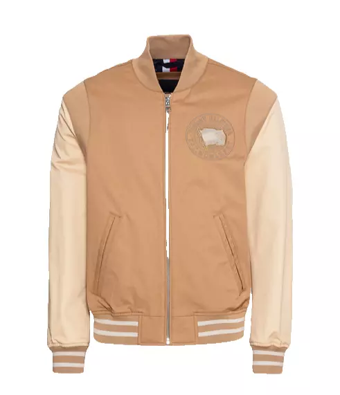 349 Tommy Hilfiger Men s Modern Color Blocked Varsity Jacket