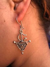 boucles d'oreille fibule berber argent,ethnique bijoux,berb re bijoux