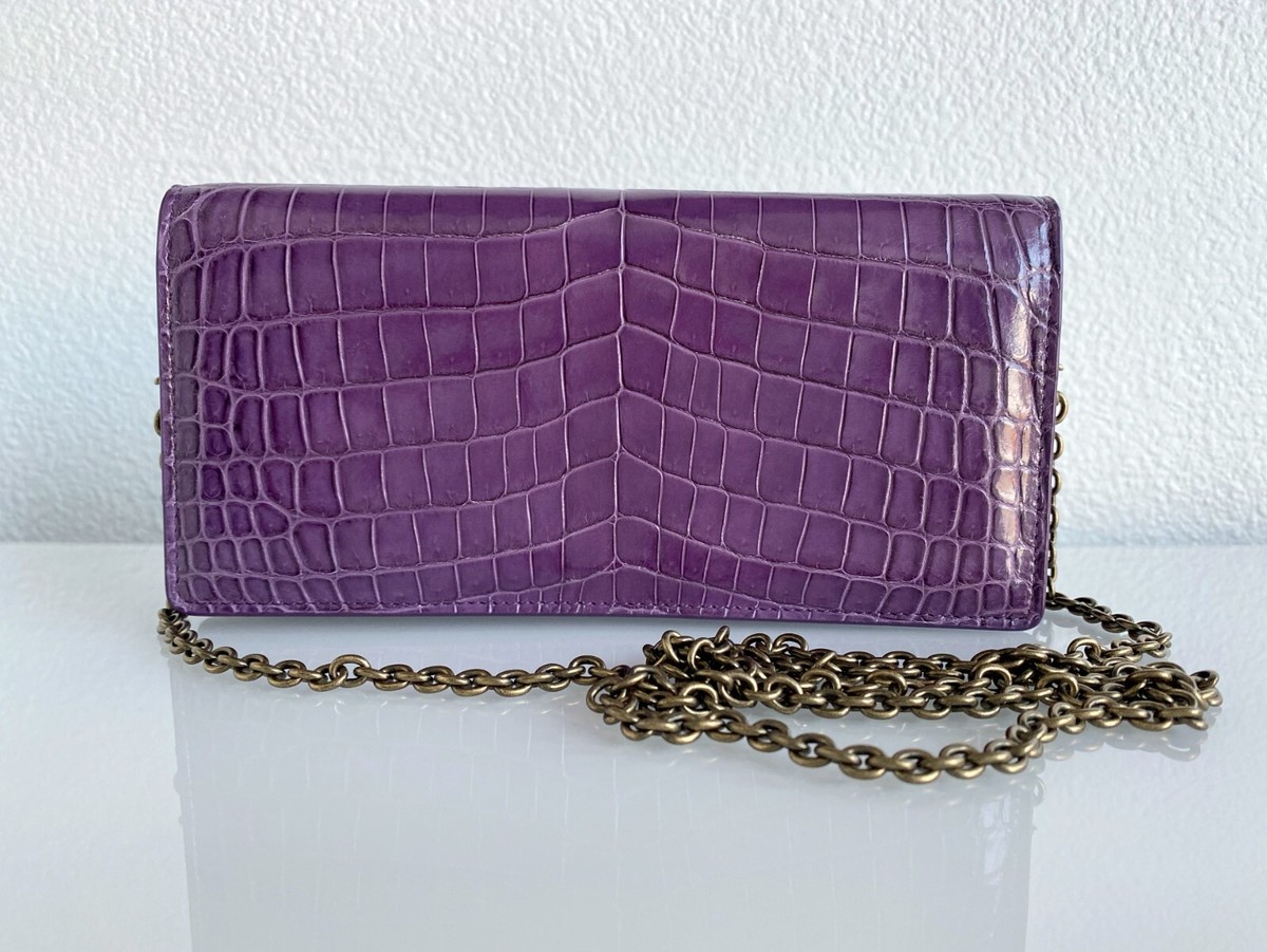 BOTTEGA VENETA パープルチェーンウォレット　ショルダーバッグ NWT! NEW! BOTTEGA VENETA 8 1/4