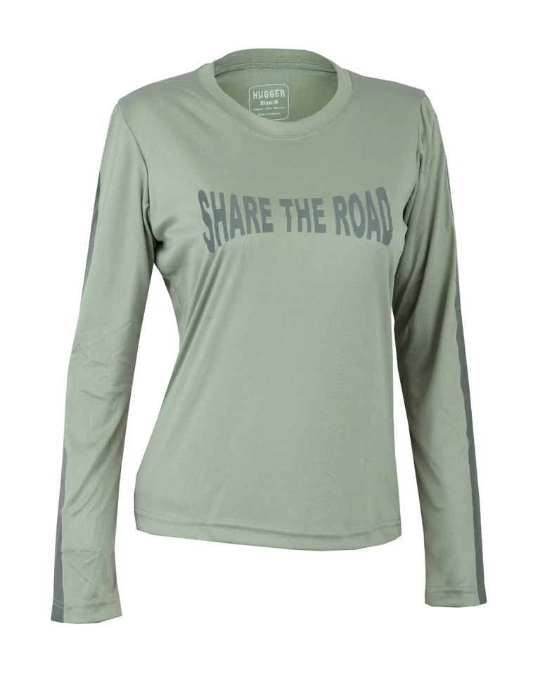 Ladies Visible Dri Fit Polyester Shirt for Motorcycle Riding, Running, Cycling - Image 4 of 4