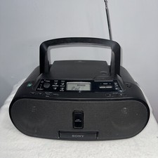 Sony ZS-S2IP CD Player AM/FM iPod Dock Boombox With Power Cord. Tested