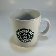 STARBUCKS White Retired Mermaid Logo Coffee Mug 16oz - Catalina - Made In USA
