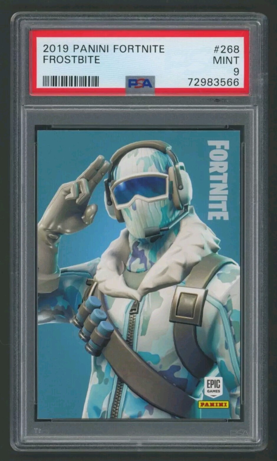 2019 USA Panini Fortnite Series 1 Frostbite 268 Legendary SP PSA 9 MINT!