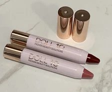 2X Doll 10 Lip Crayon ~ Breakfast In Bed + Cherry On Top ~ full size, nwob