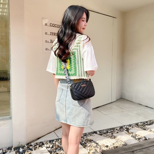 Women Shoulder Bag Embroidered Small Square Bag PU Leather Crossbody Bag Handbag - Bild 21 von 28