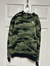 ABERCROMBIE Kids Hoodie Sz 13/14 Camo LOGO Pullover