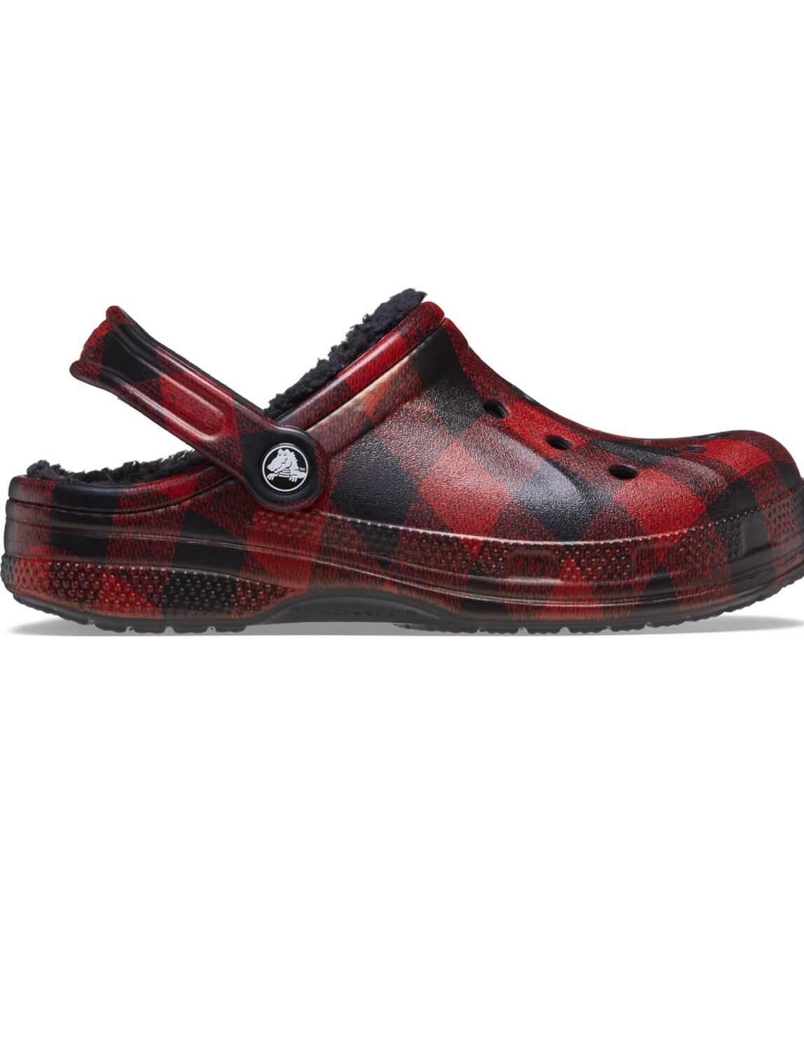 NWT Crocs Ralen Lined Clog Christmas Buffalo Plaid Red Black Womens 6 Mens 4 image 4