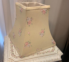 VINTAGE Floor/ Table Lamp Shade, Fabric , 9 " Tall  X 9"  base 