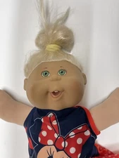 Cabbage Patch Doll 1978 2005 Green Eyes Blonde Hair Dimples & Upper Teeth