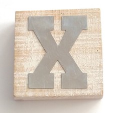 Monogram Letter X Rustic Farmhouse Home Decor Box Sign Wall Hang Tabletop Shelf