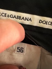 MEN’S  DESIGNER, DOLCE & GABBANA, BLACK, WOOL, SLACKS, SIZE 56, 38
