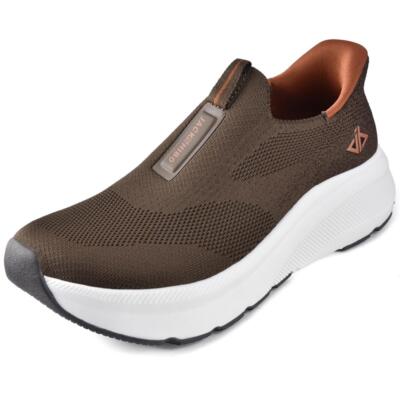 JACKSHIBO Mens Wide Toe Box Shoes Free up Hands Arch Support Orthopedic Sneakers