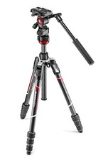 Manfrotto Befree Live Carbon Fiber Video Tripod Kit Fluid Head Twist PRO