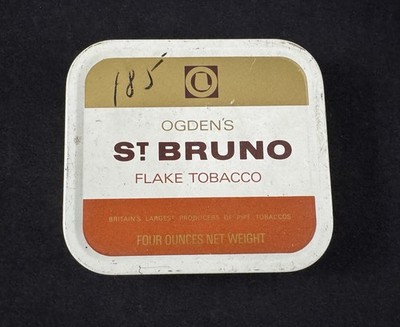 Vintage Ogden's St. Bruno Flake Tobacco Tin - Made in England