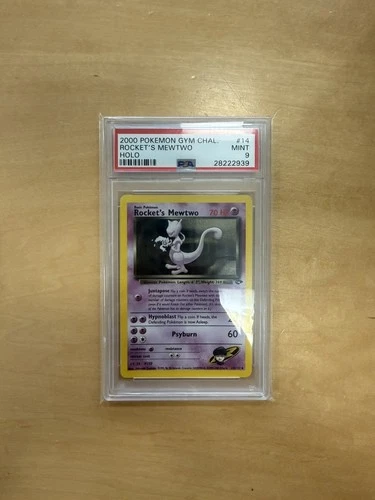 2000 Pokemon ROCKET'S MEWTWO Gym Challenge Set HOLO RARE Card 14/132 PSA 9 MINT