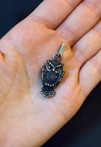 ✅ Sterling Silver Owl Pendant 6.5 Gramm