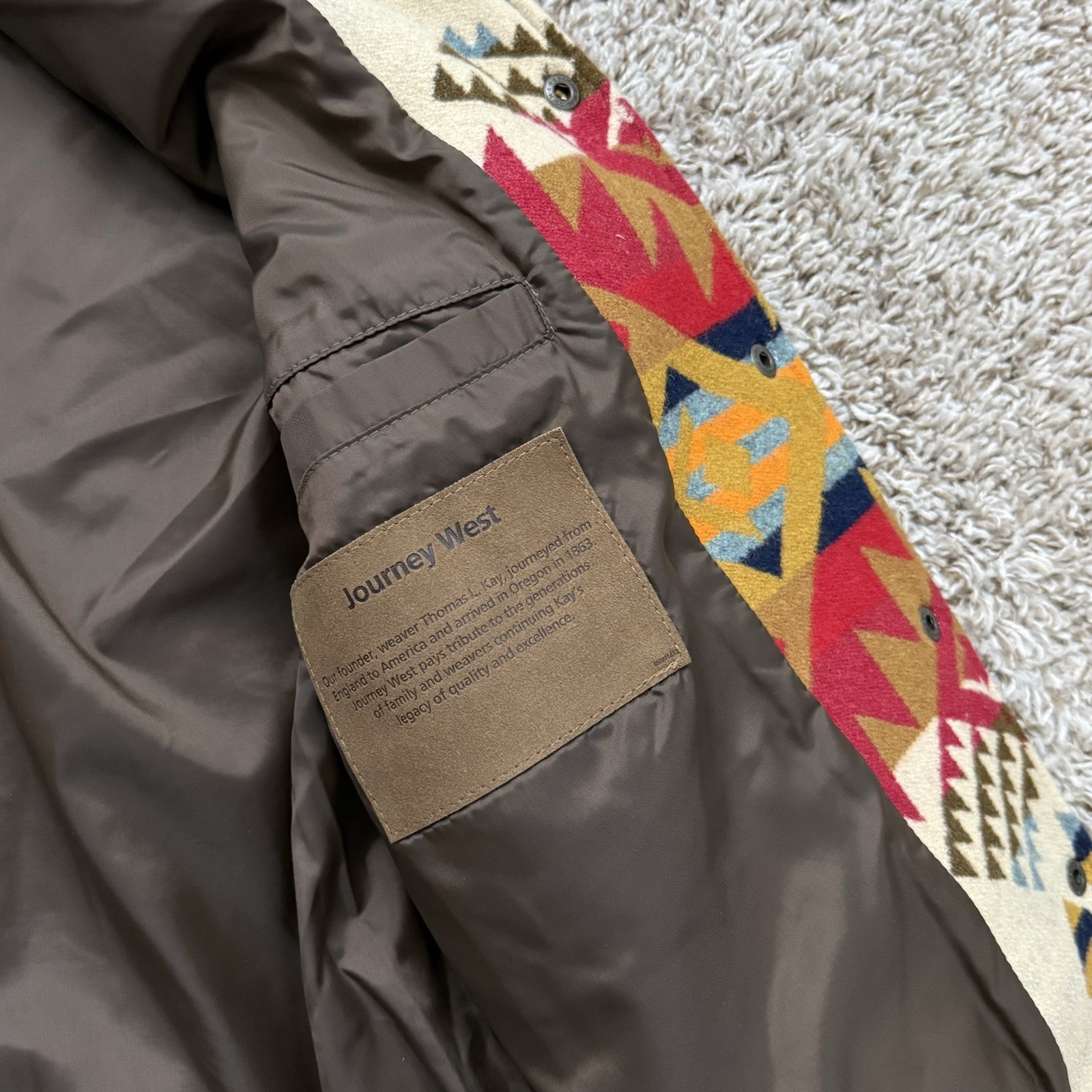 Pendleton Aztec High Grade Western Wool Bomber Ja… - image 7