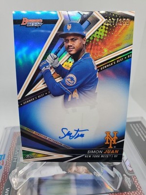 2022 Bowman's Best #B22-SJ Simon Juan Auto Blue Refractor #/150