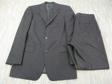 Hugo Boss Suit Mens 48R Two Piece Grey Wool Business Formal W32 L32