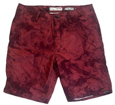 EZEKIEL Mens Swim Board Shorts Size 36 Mountain Rock Camo Design Red