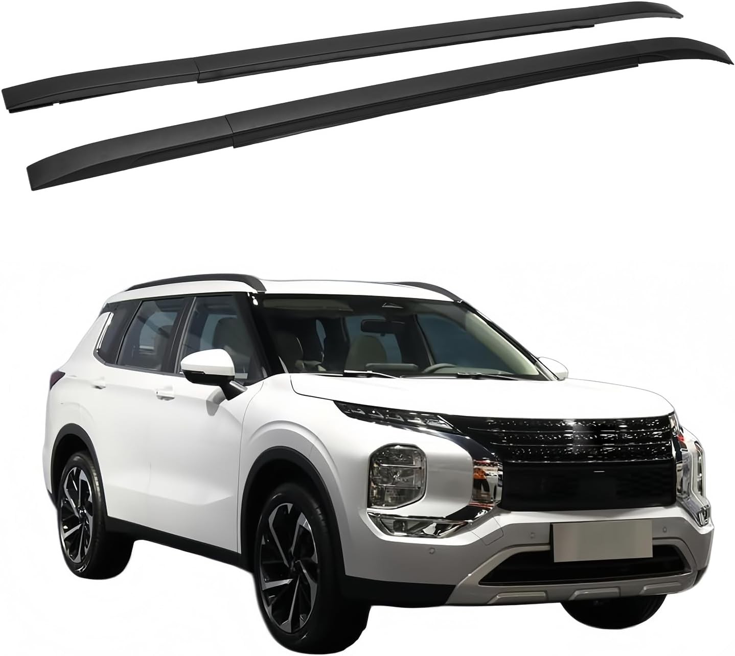 2PCS Roof Rack Rails Fits For Mitsubishi Outlander 2022-2026 Luggage Canoe Bars