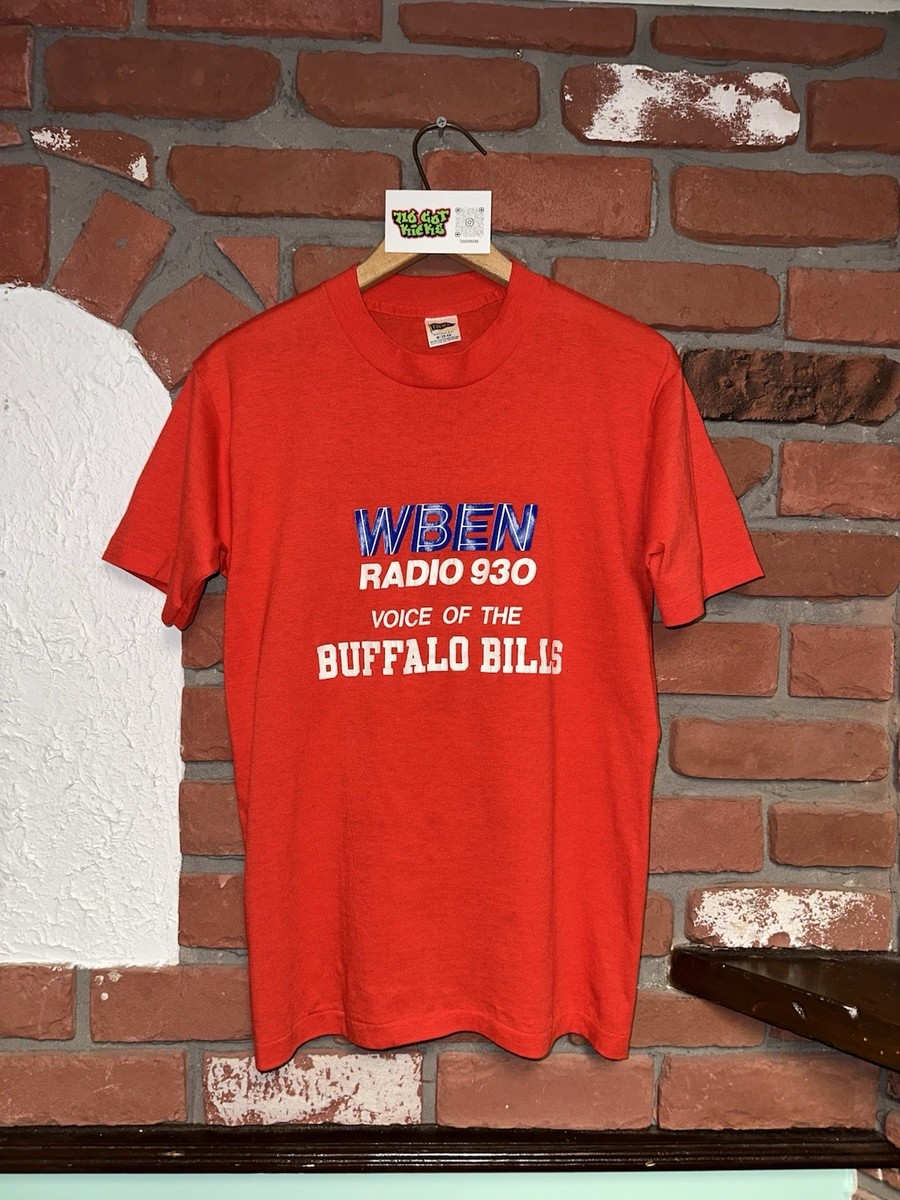 Vintage Trench NFL WBEN Radio 930 Voice Of The Buffalo Bills Red Graphic T-Shirt